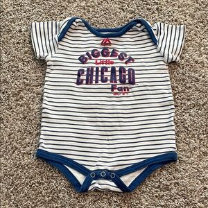 Majestic Baby Chicago Cubs Baseball Striped 24 month Onesie
